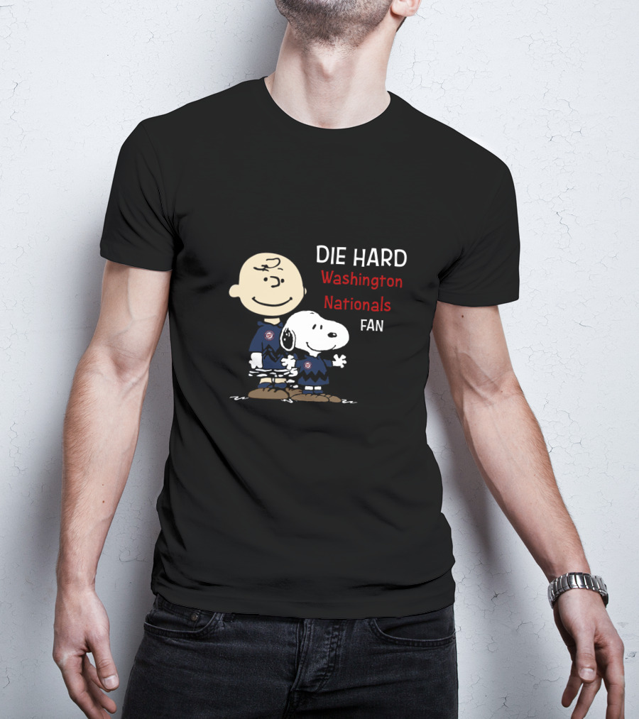 Die Hard Washington Nationals Fan Snoopy And Charlie Brown T-Shirt