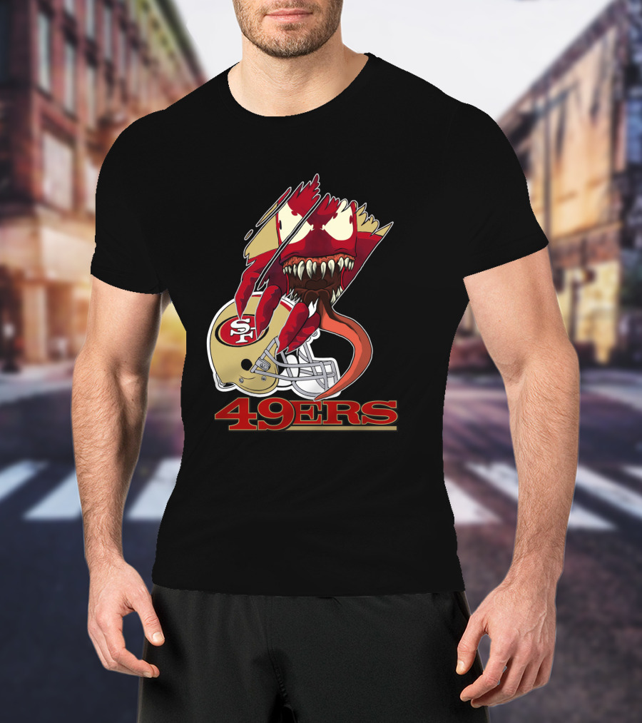 49ers Venomous Creature With San Francisco Helmet T-Shirt
