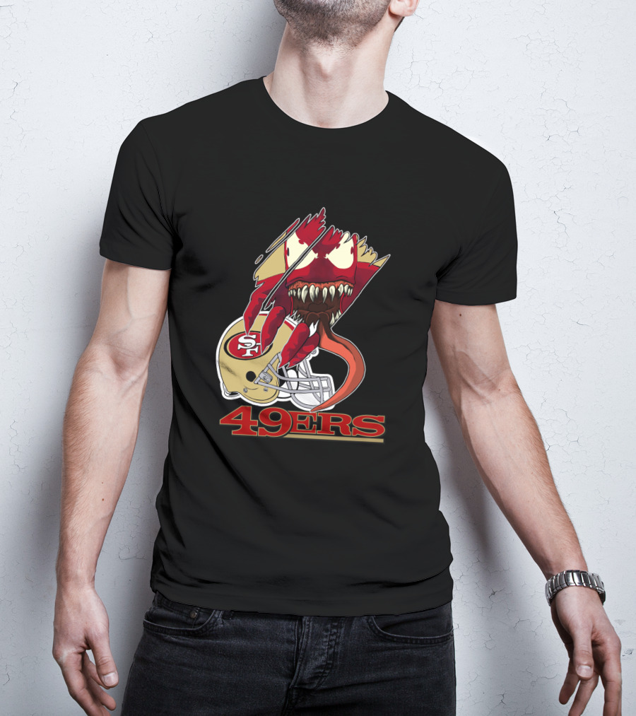 49ers Venomous Creature With San Francisco Helmet T-Shirt