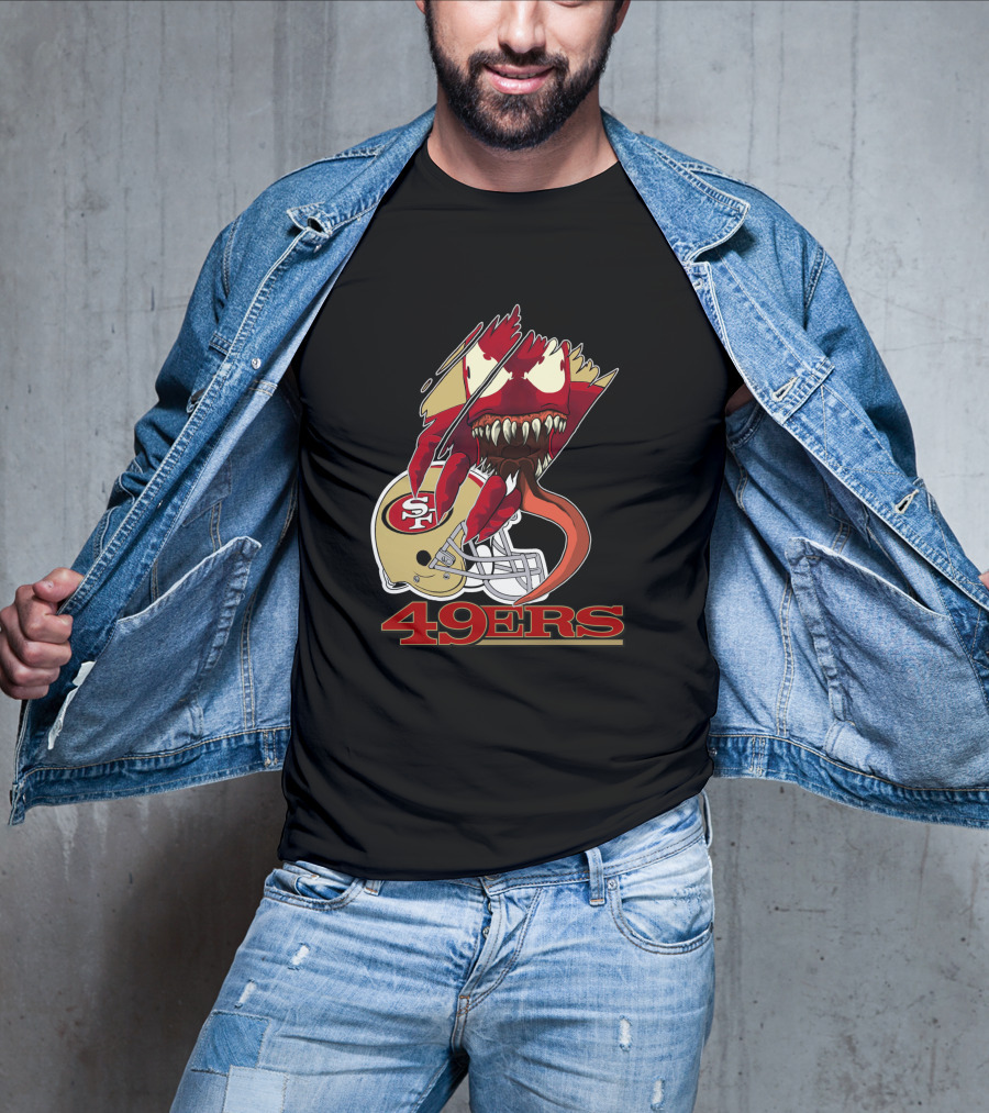 49ers Venomous Creature With San Francisco Helmet T-Shirt