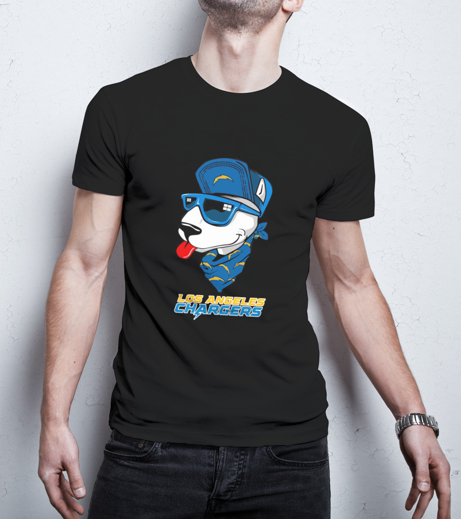 Los Angeles Chargers Bull Terrier T-Shirt
