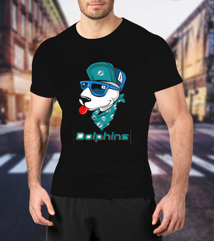 Dolphins Bull Terrier Fan Style T-Shirt