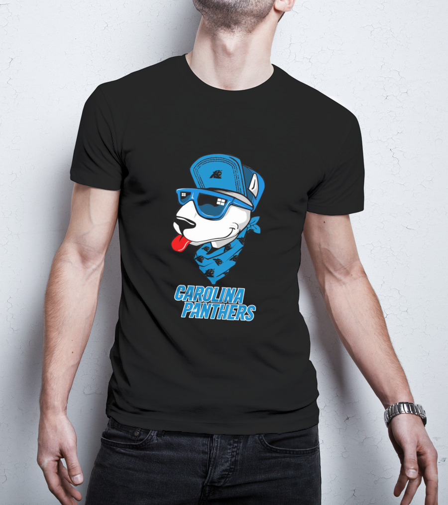 Carolina Panthers Bull Terrier T-Shirt