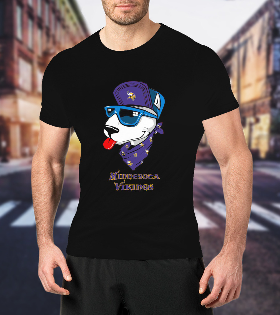 Minnesota Vikings Bull Terrier T-Shirt