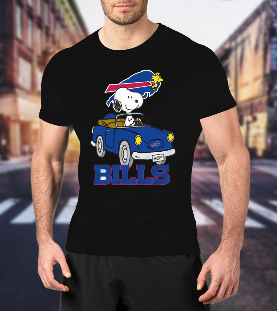 Buffalo Bills Snoopy Woodstocks Long Ride T-Shirt