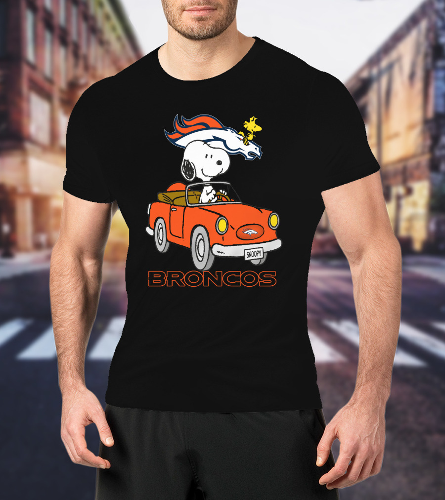Broncos Snoopy Woodstock Long Ride Adventure T-Shirt