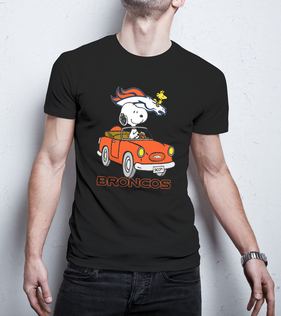 Broncos Snoopy Woodstock Long Ride Adventure T-Shirt