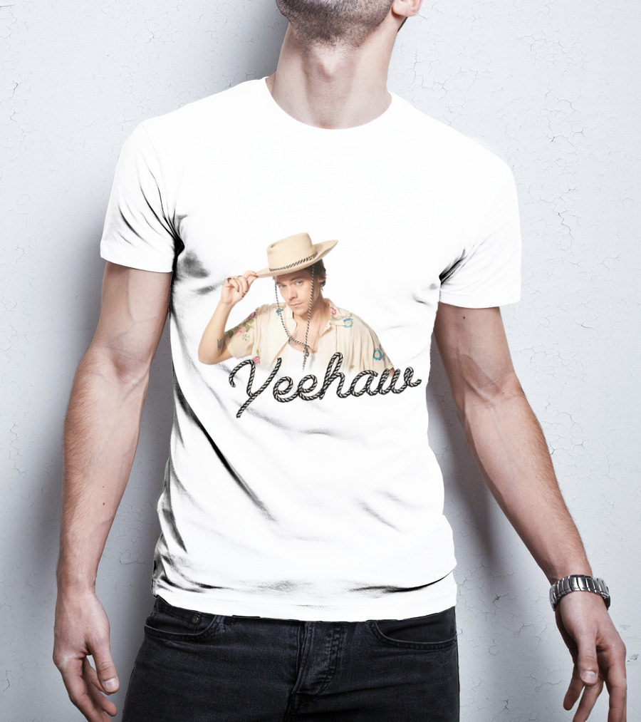 Yeehaw Cowboy Style With Floral T-Shirt