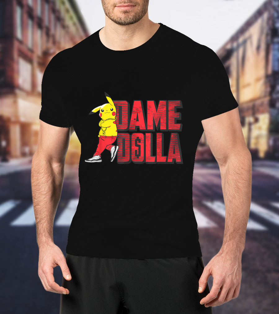 Pikachu Dame Dolla Crossover Red Outfit Sneakers T-Shirt