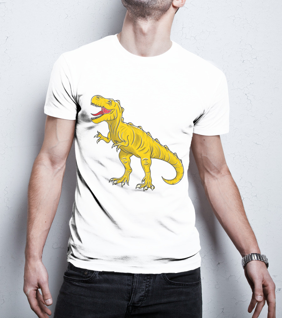 Yellow Dinosaur Tyrannosaurus Rex T-Shirt