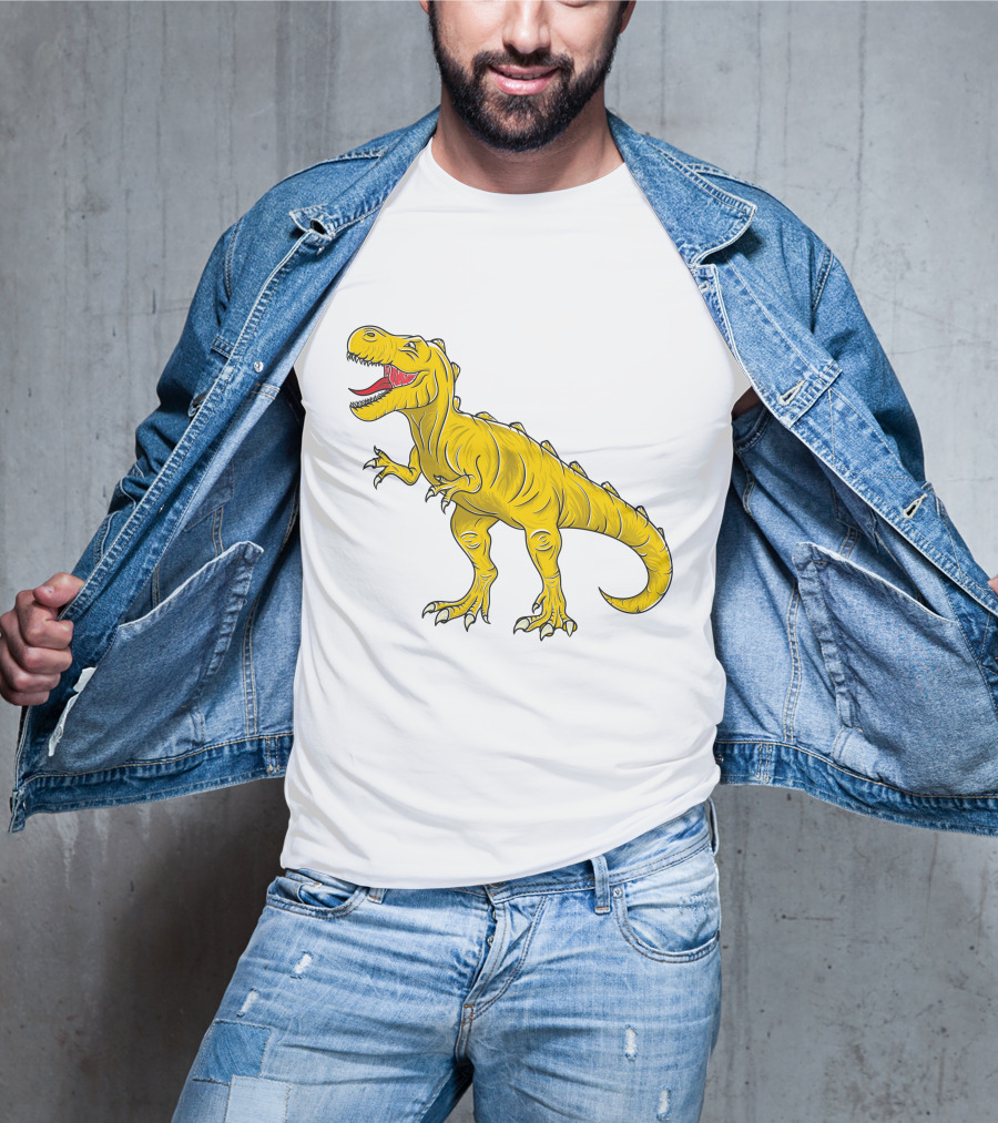 Yellow Dinosaur Tyrannosaurus Rex T-Shirt