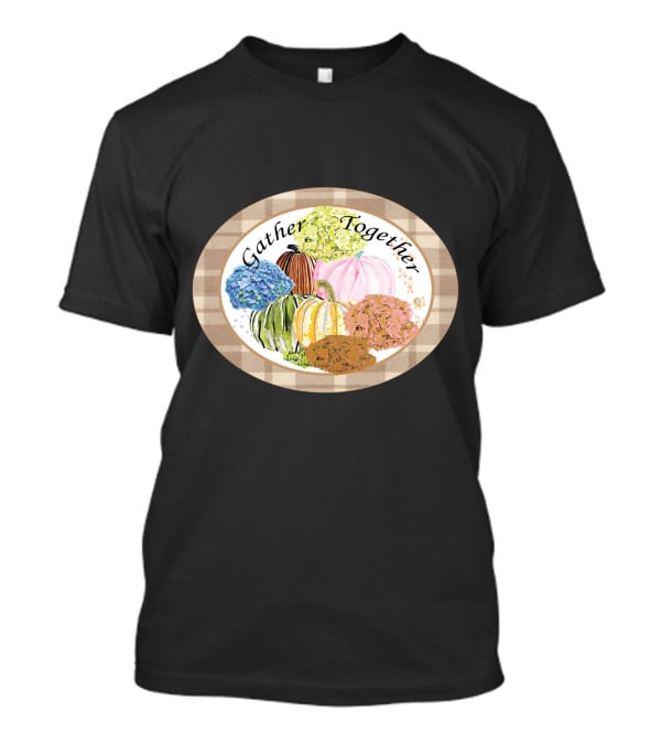 Gather Together Pumpkin Plaid Thanksgiving T-Shirt