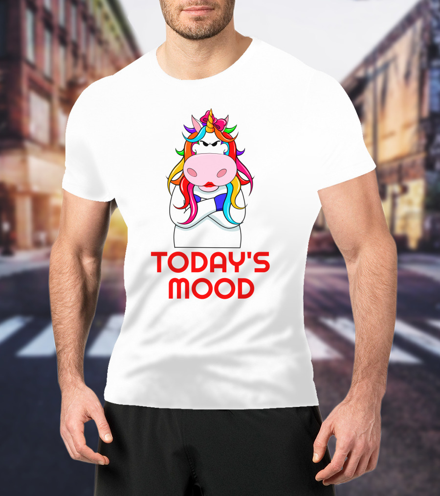 Today's Mood Angry Rainbow Unicorn T-Shirt
