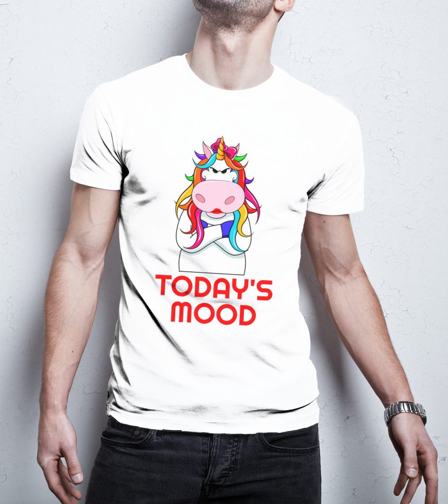 Today's Mood Angry Rainbow Unicorn T-Shirt