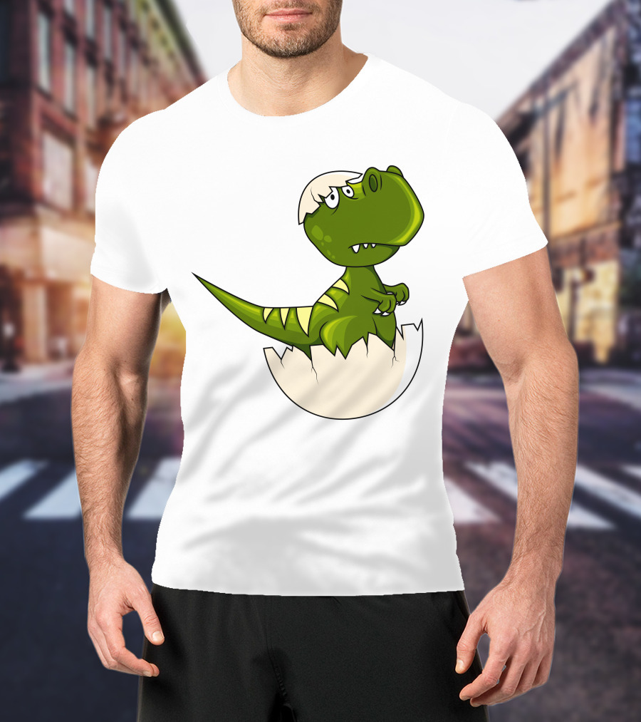 Baby Dragon Hatching From Egg With Playful Expression T-Shirt