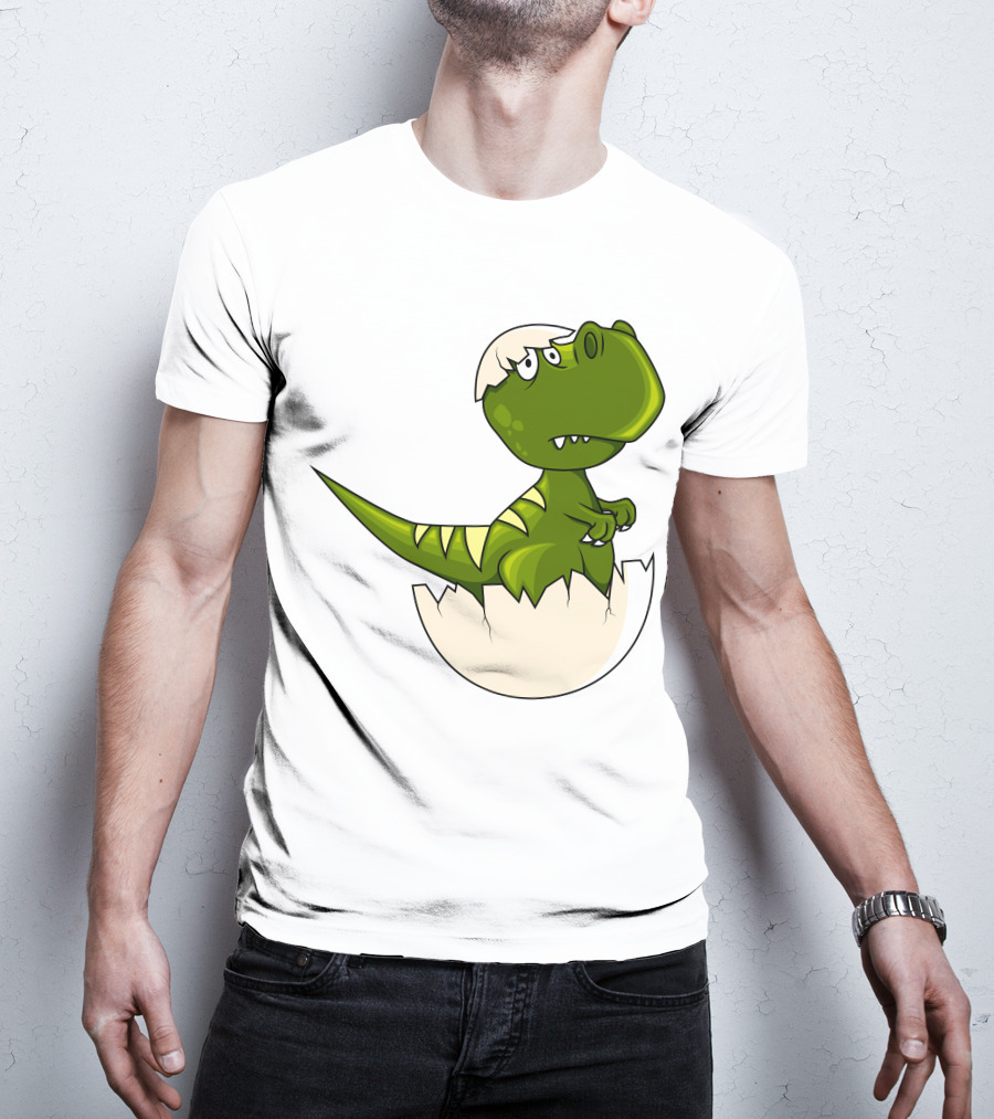 Baby Dragon Hatching From Egg With Playful Expression T-Shirt