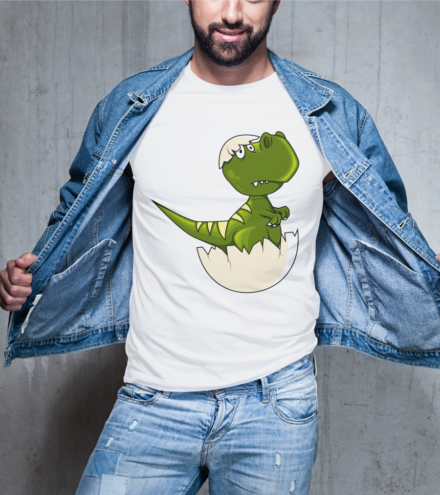 Baby Dragon Hatching From Egg With Playful Expression T-Shirt