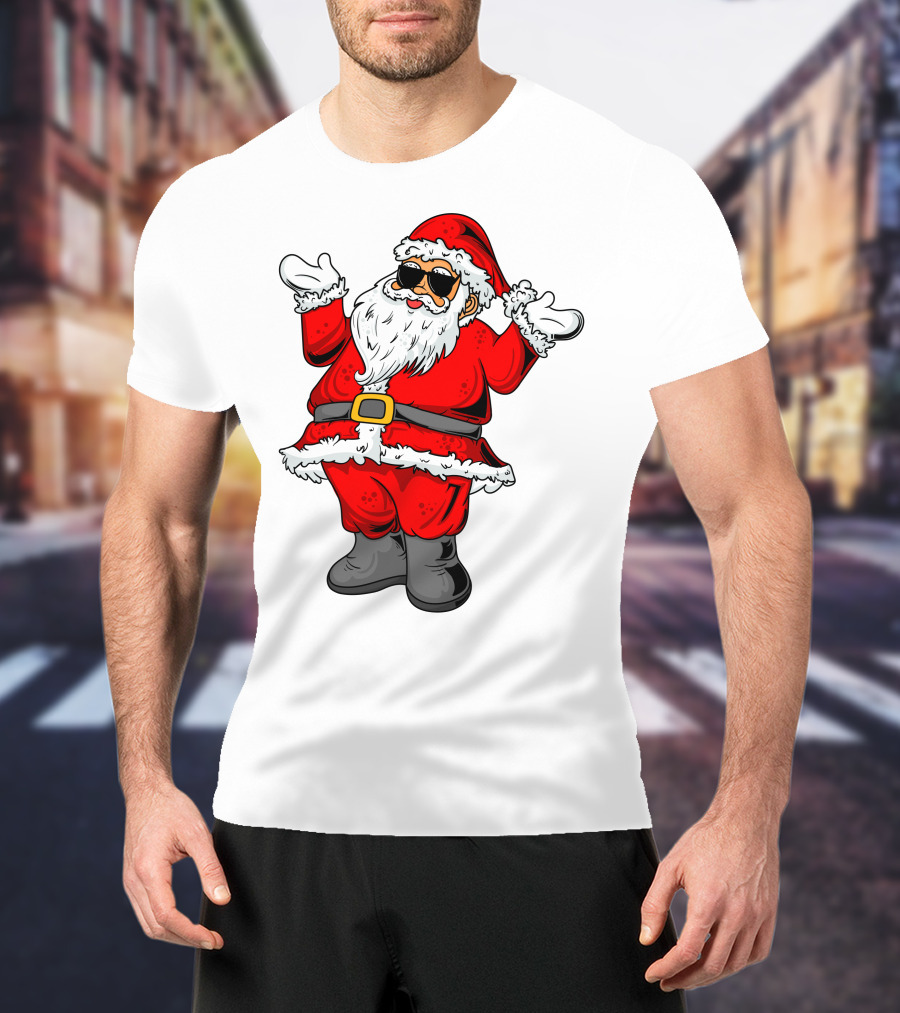 Santa Claus Wearing Cool Shades T-Shirt