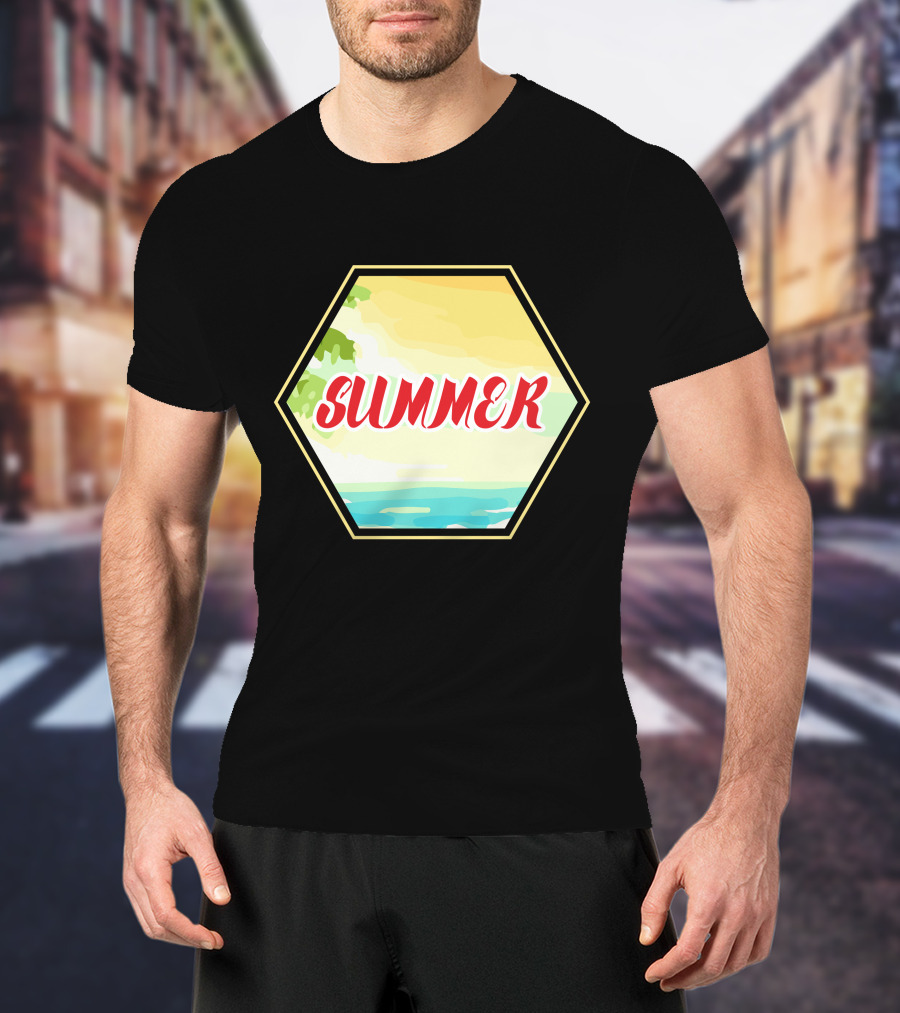 Summer Ocean Hexagon T-Shirt