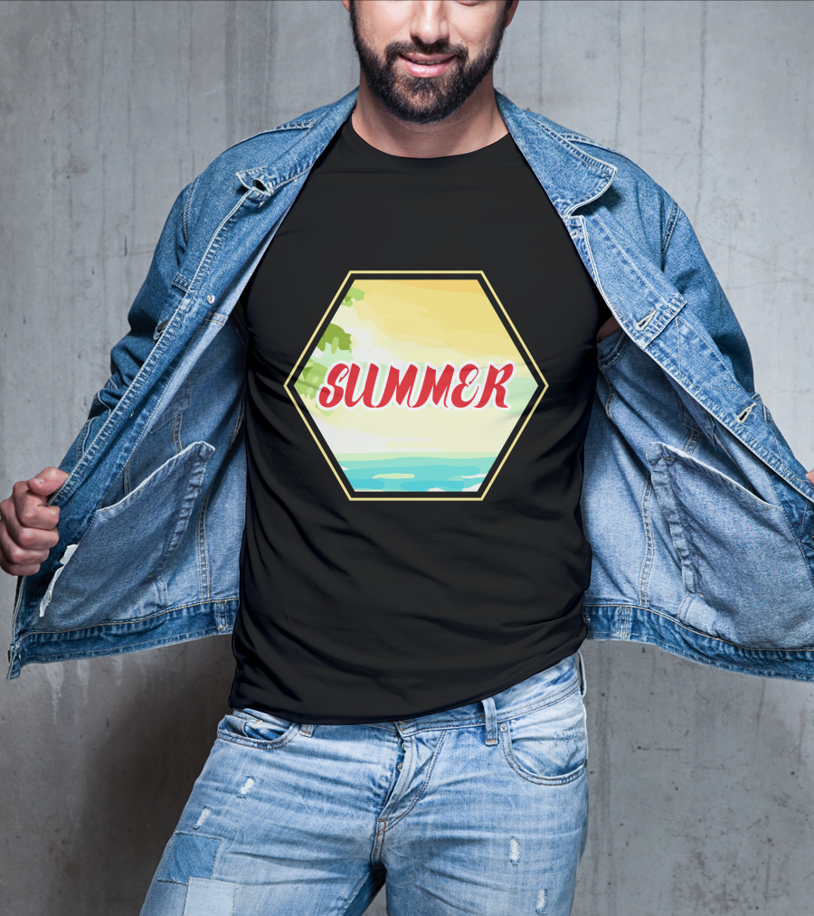 Summer Ocean Hexagon T-Shirt