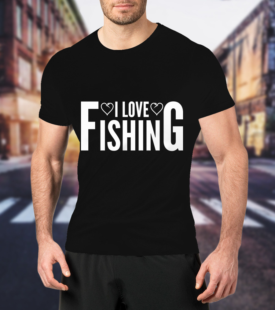 I Love Heart Fishing T-Shirt