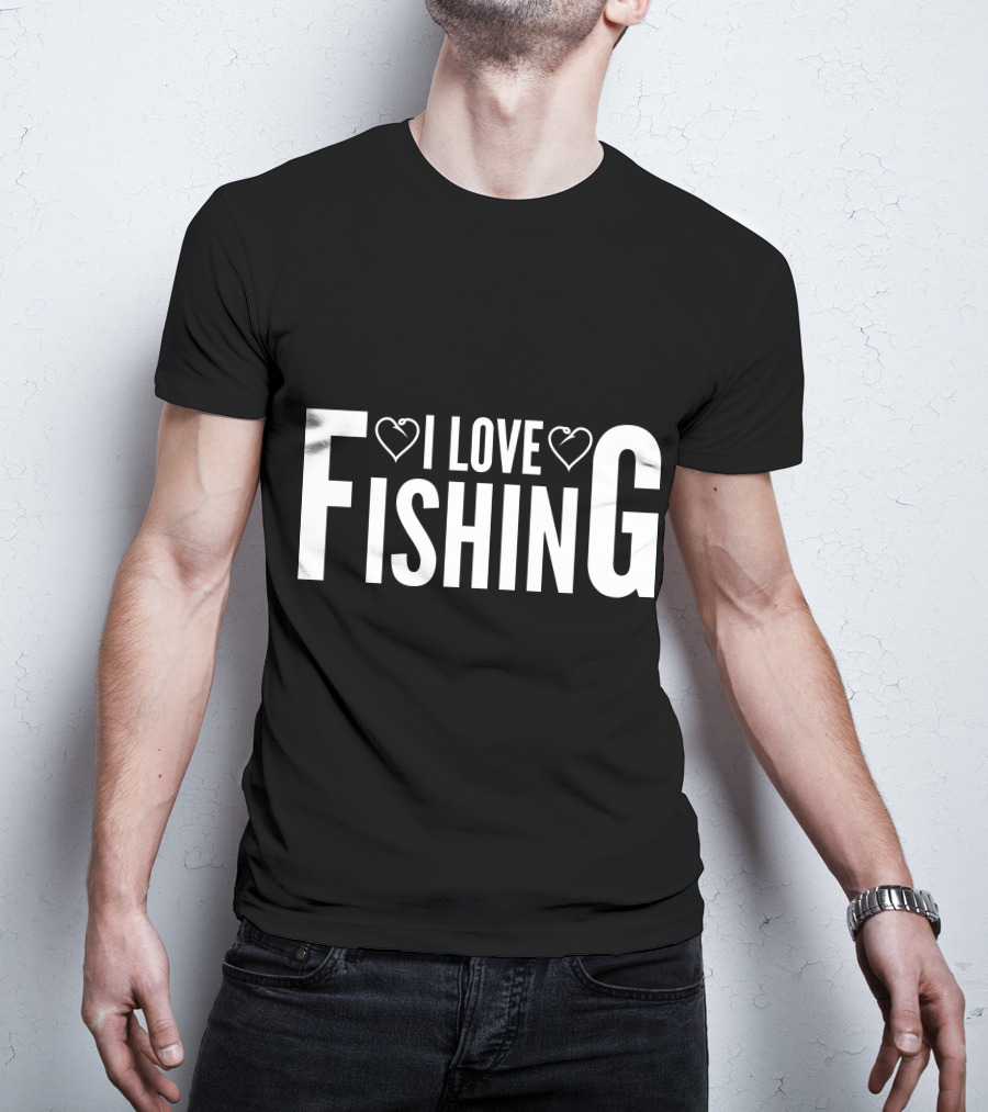 I Love Heart Fishing T-Shirt