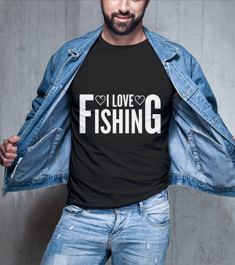 I Love Heart Fishing T-Shirt