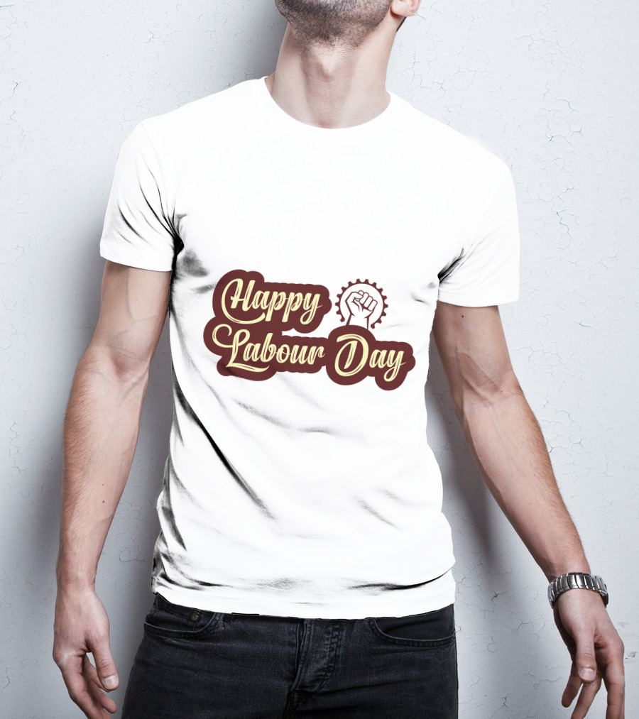 Happy Labour Day Fist And Gear T-Shirt