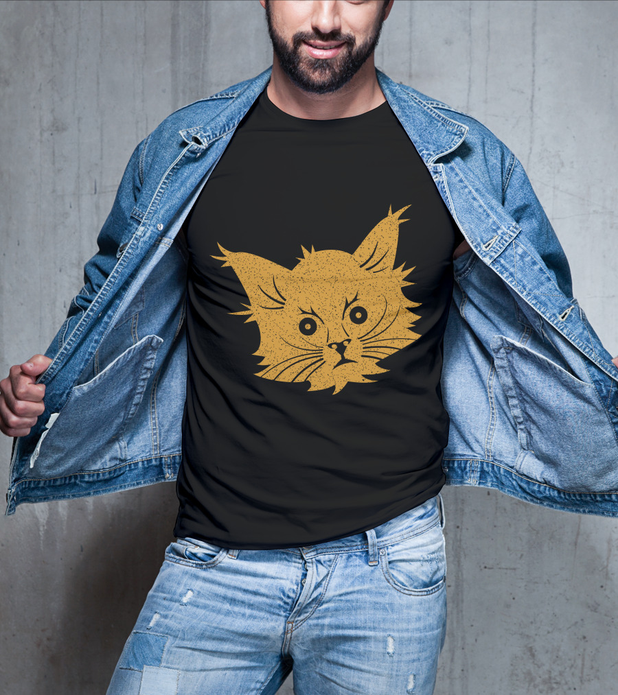 Cat Lover Whiskers Face T-Shirt