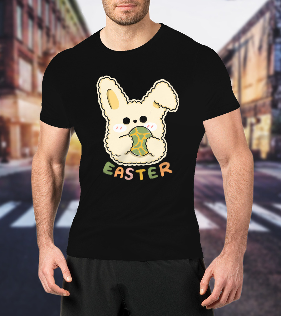 Easter Bunny Holding Easter Egg Sticker T-Shirt