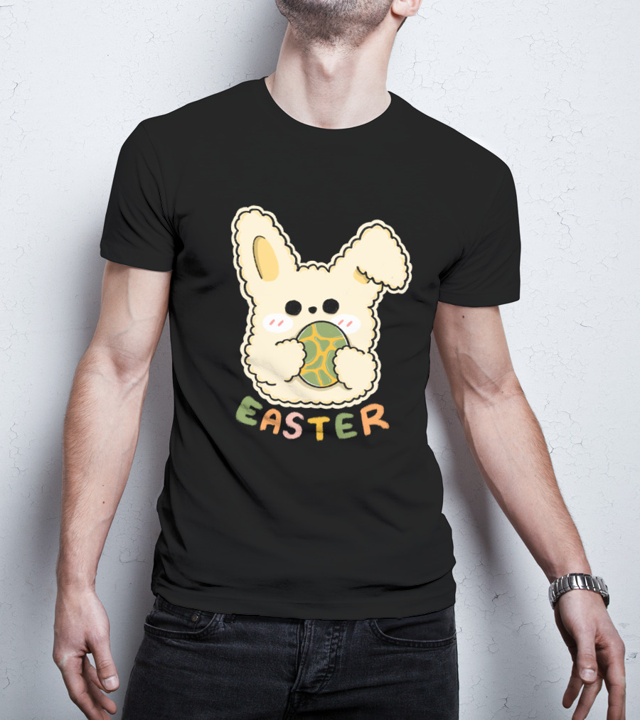 Easter Bunny Holding Easter Egg Sticker T-Shirt
