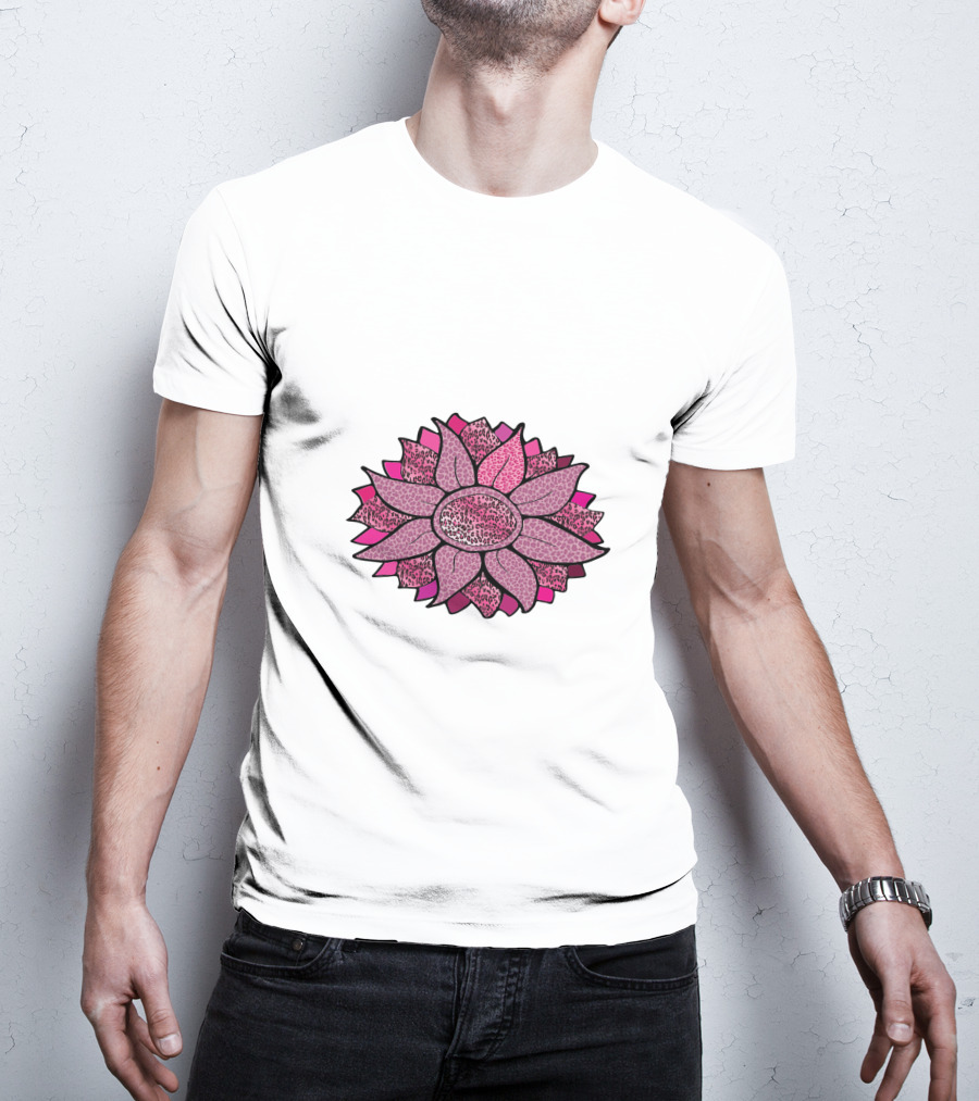 Pink Sunflower Unique Blossom T-Shirt