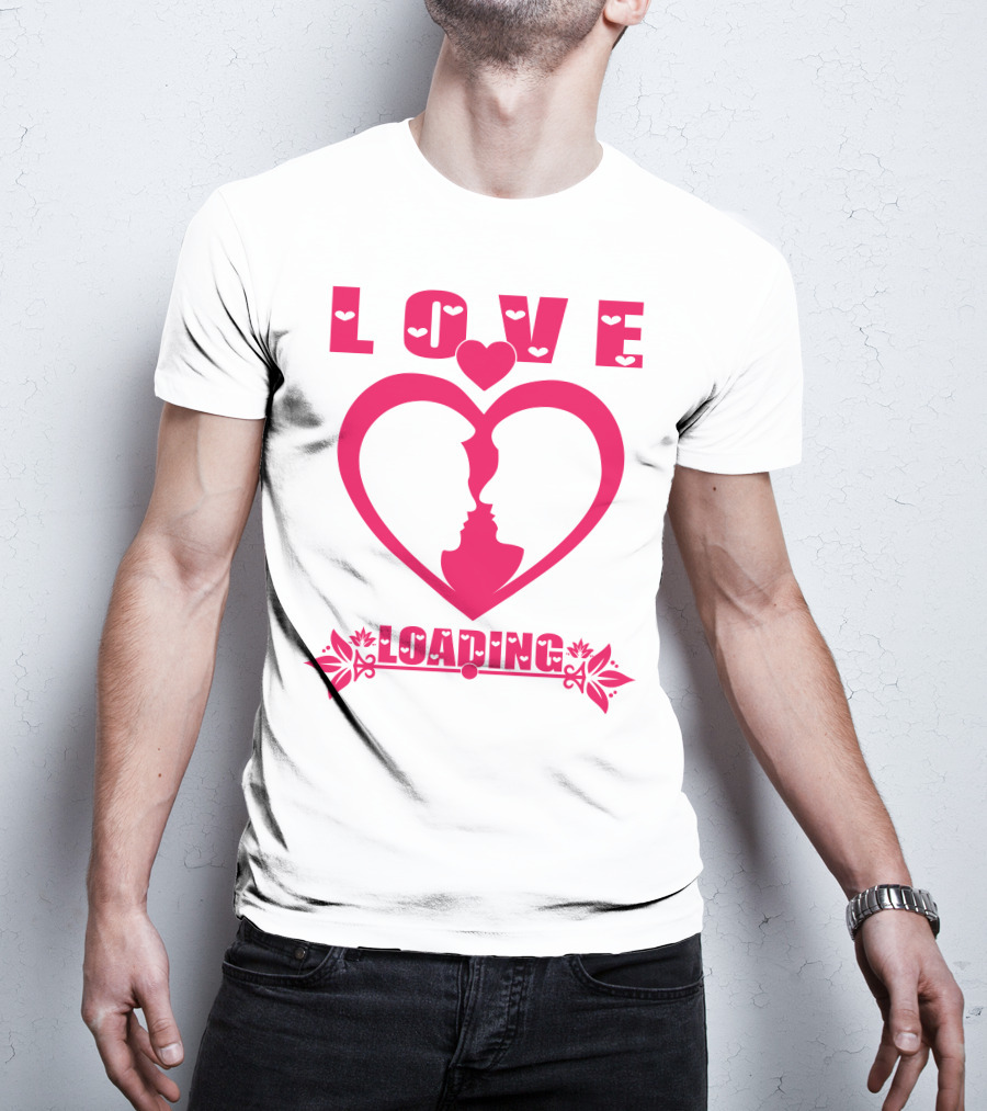 LOVE Heart Silhouette Couple LOADING T-Shirt