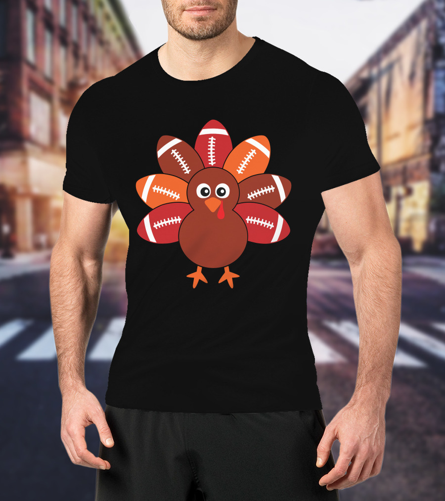 Football Turkey Thanksgiving Balls Festival T-Shirt