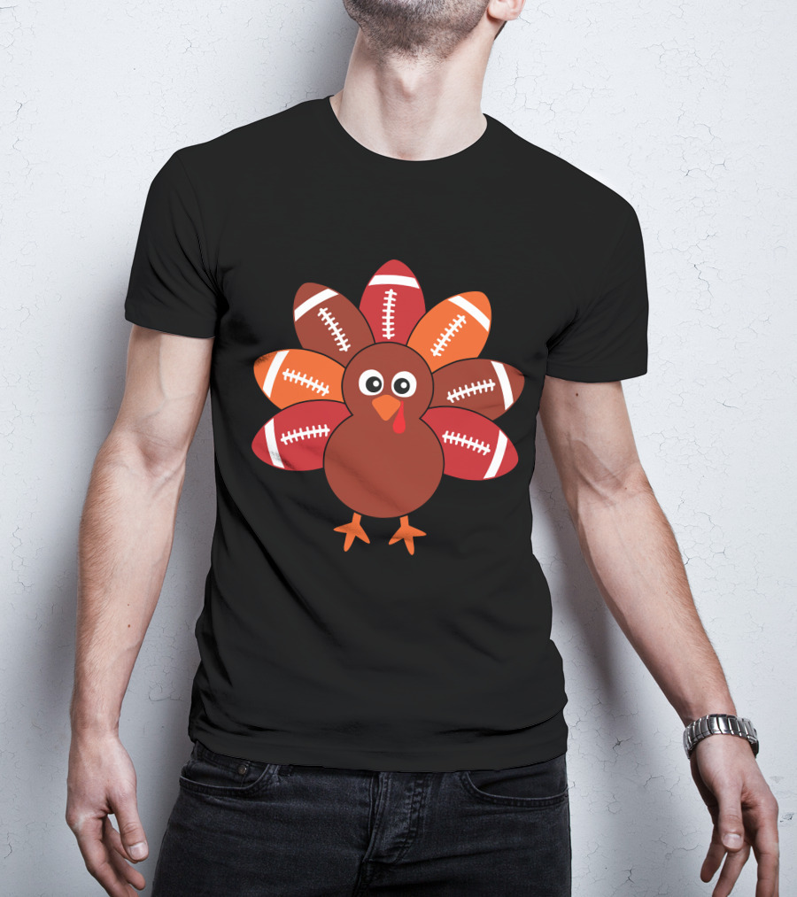 Football Turkey Thanksgiving Balls Festival T-Shirt