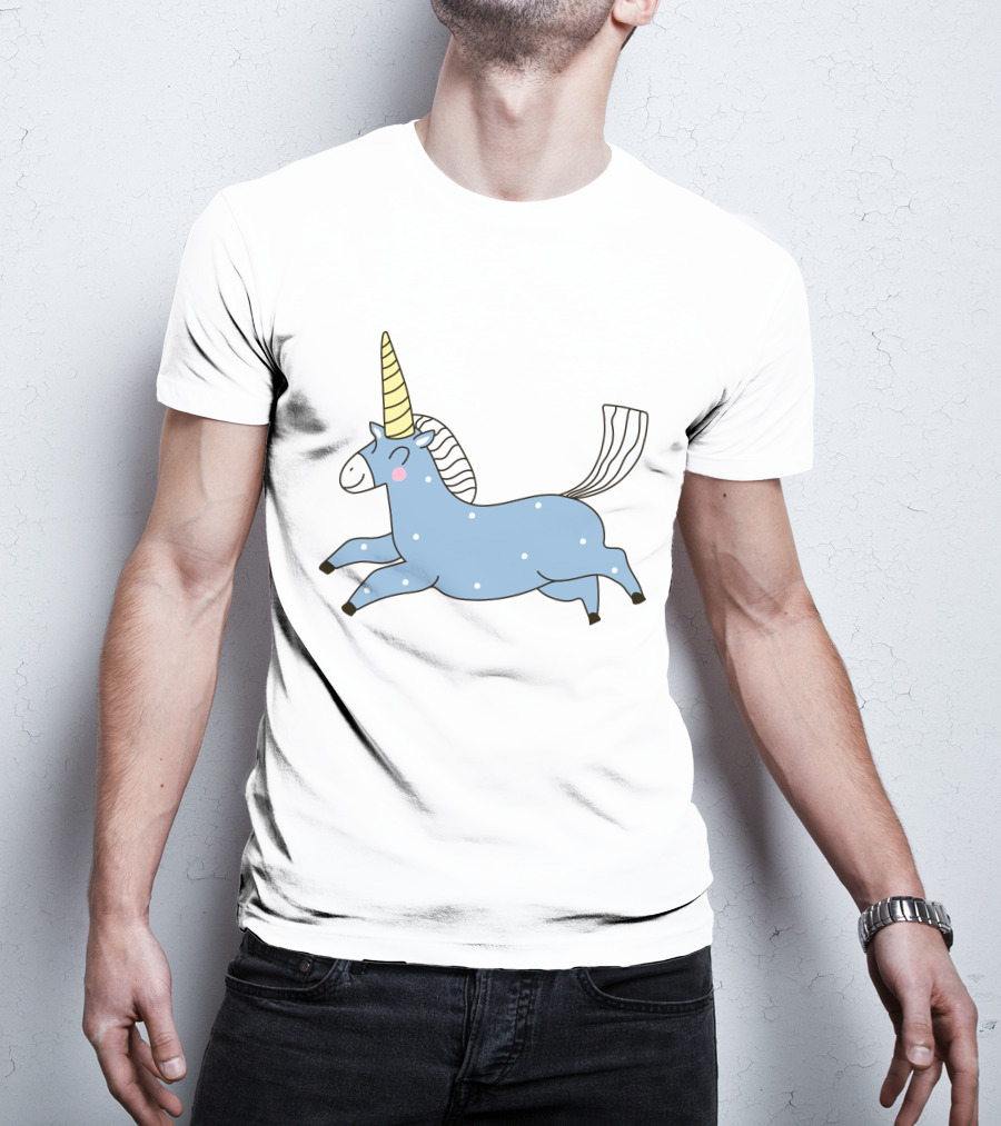 Cute Happy Polka Dot Unicorn T-Shirt
