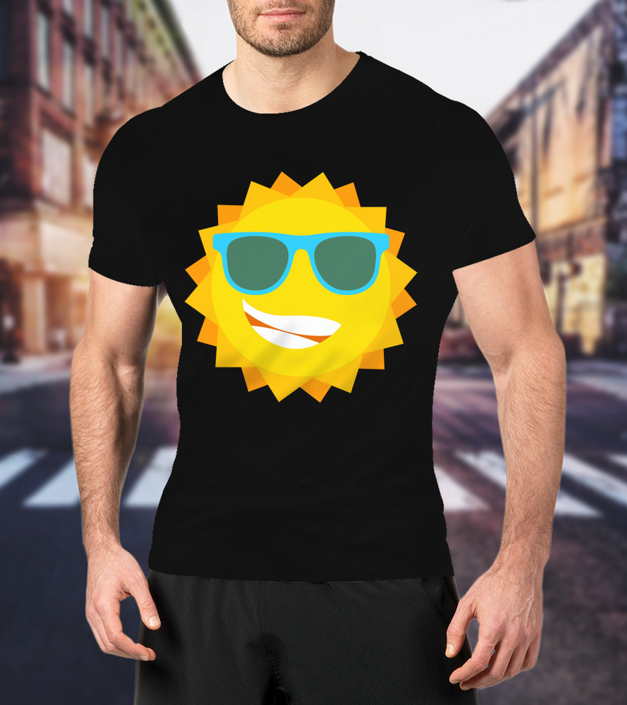 Cool Sun With Blue Sunglasses T-Shirt