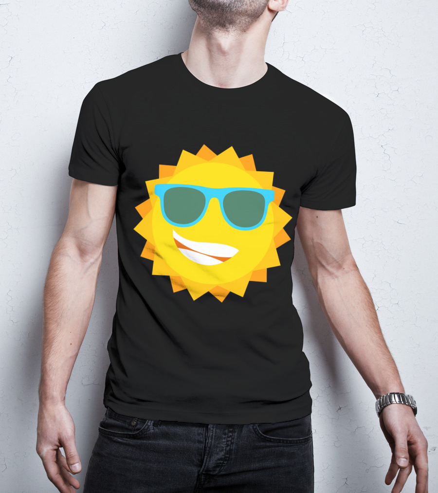 Cool Sun With Blue Sunglasses T-Shirt