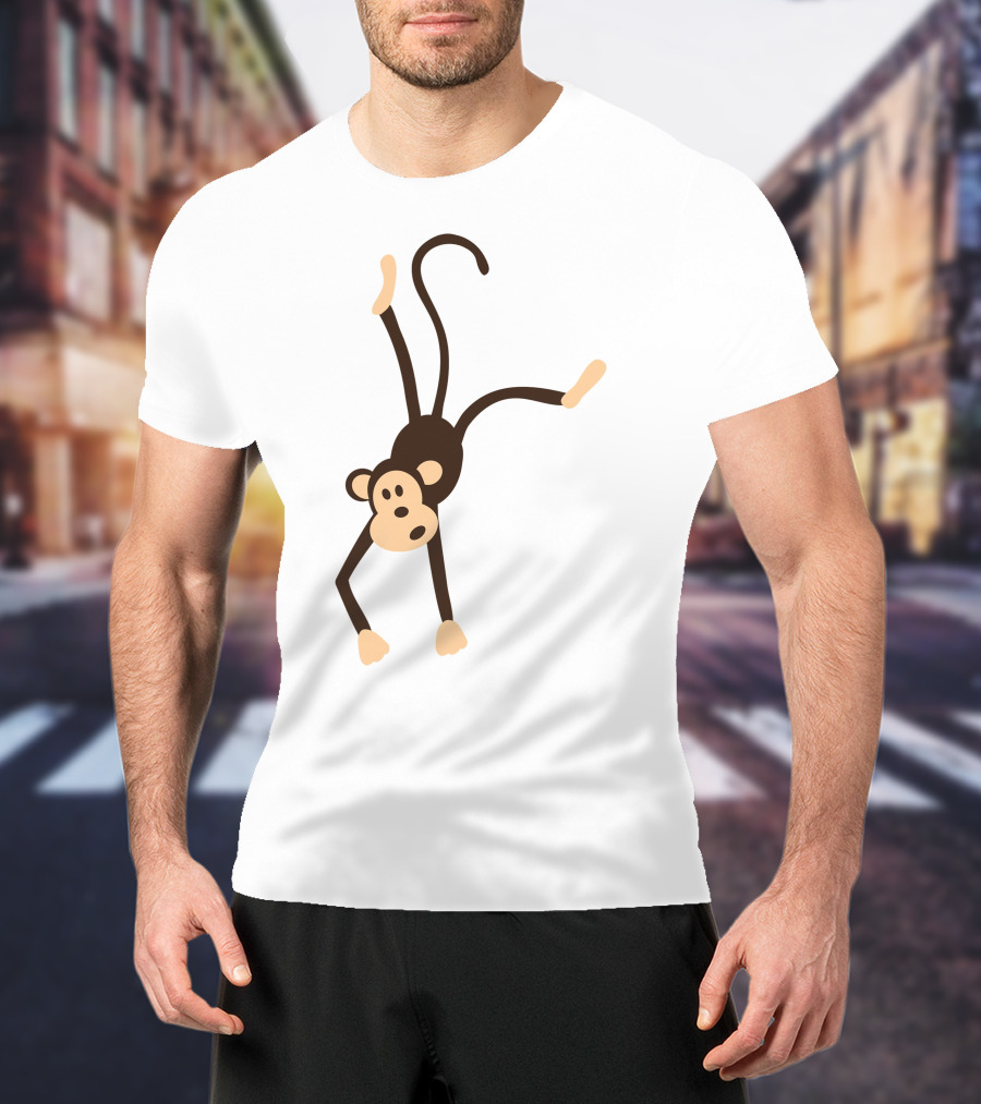 Funny Cartoon Monkey Doing Handstand T-Shirt