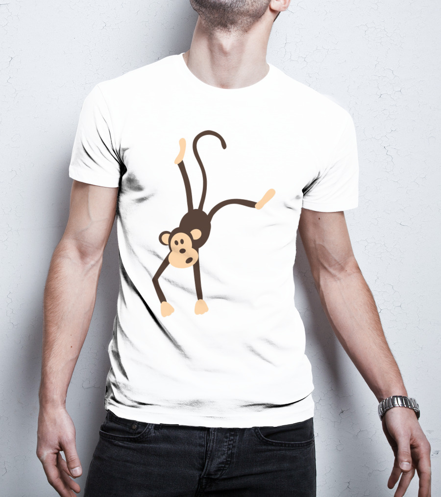 Funny Cartoon Monkey Doing Handstand T-Shirt