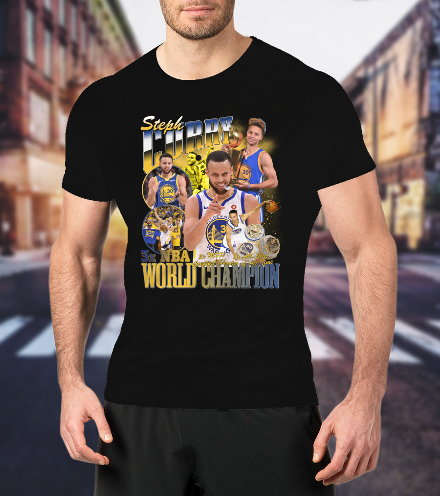 Steph Curry 3x NBA MVP World Champion Greatest Shooter Of All Time T-Shirt