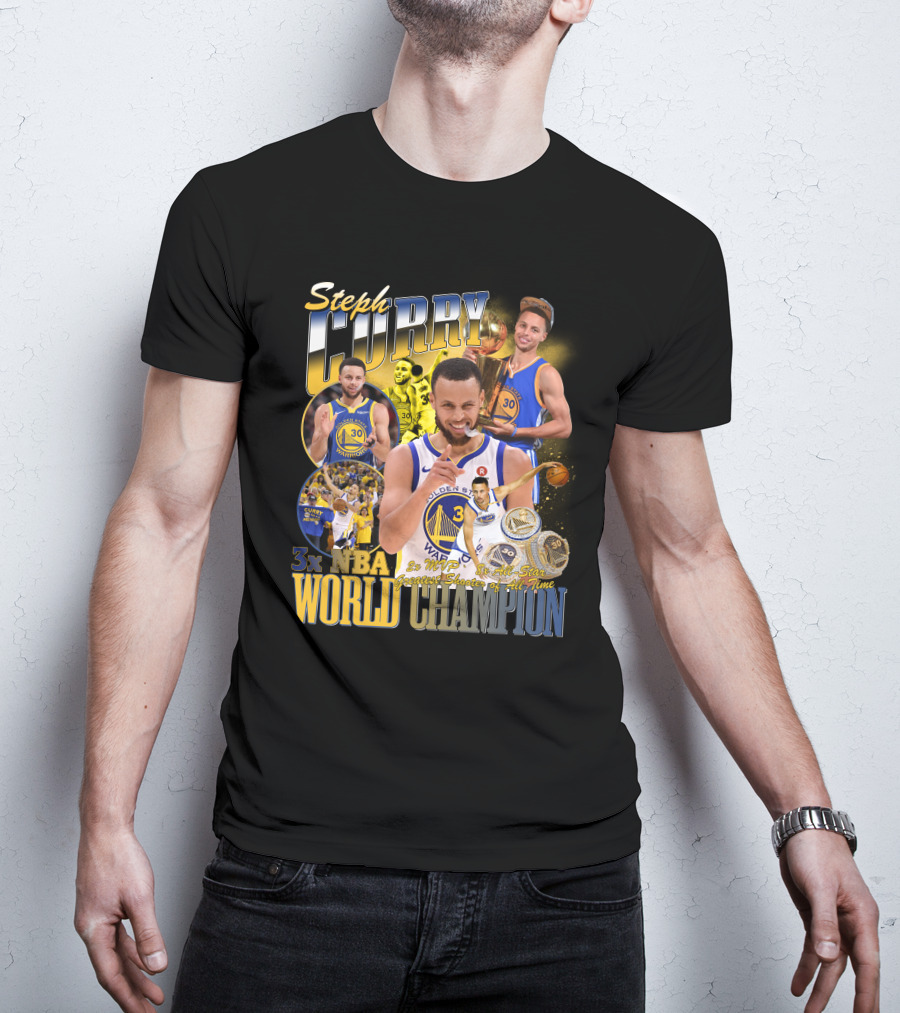 Steph Curry 3x NBA MVP World Champion Greatest Shooter Of All Time T-Shirt