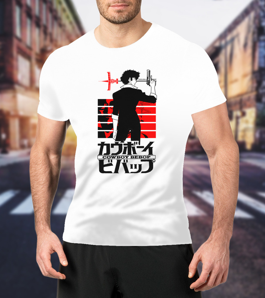Cowboy Bebop Spike Spiegel Red Stripes Jet Swordfish II T-Shirt