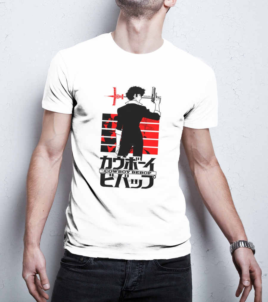 Cowboy Bebop Spike Spiegel Red Stripes Jet Swordfish II T-Shirt
