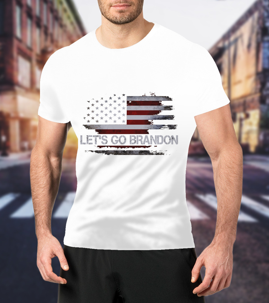 Let's Go Brandon American Flag Conservative Anti Liberal T-Shirt