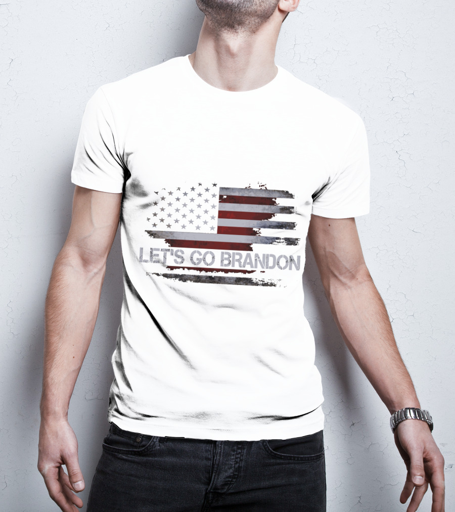 Let's Go Brandon American Flag Conservative Anti Liberal T-Shirt
