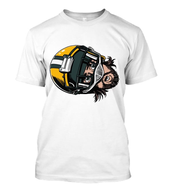 Aaron Rodgers Green Bay Packers Helmet T-Shirt
