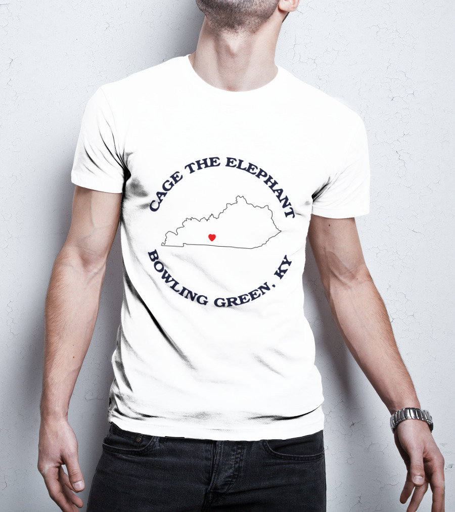 Cage The Elephant Kentucky Heart Bowling Green KY T-Shirt