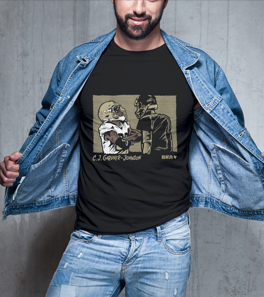 C.J. Gardner-Johnson NFLPA Confrontation With Helmeted Opponent T-Shirt