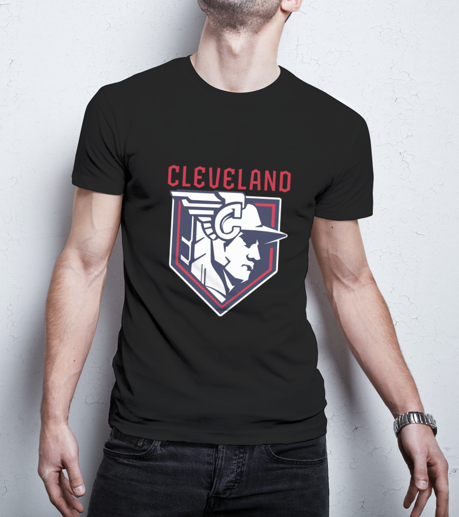 Cleveland Guardian-Inspired Baseball Emblem T-Shirt